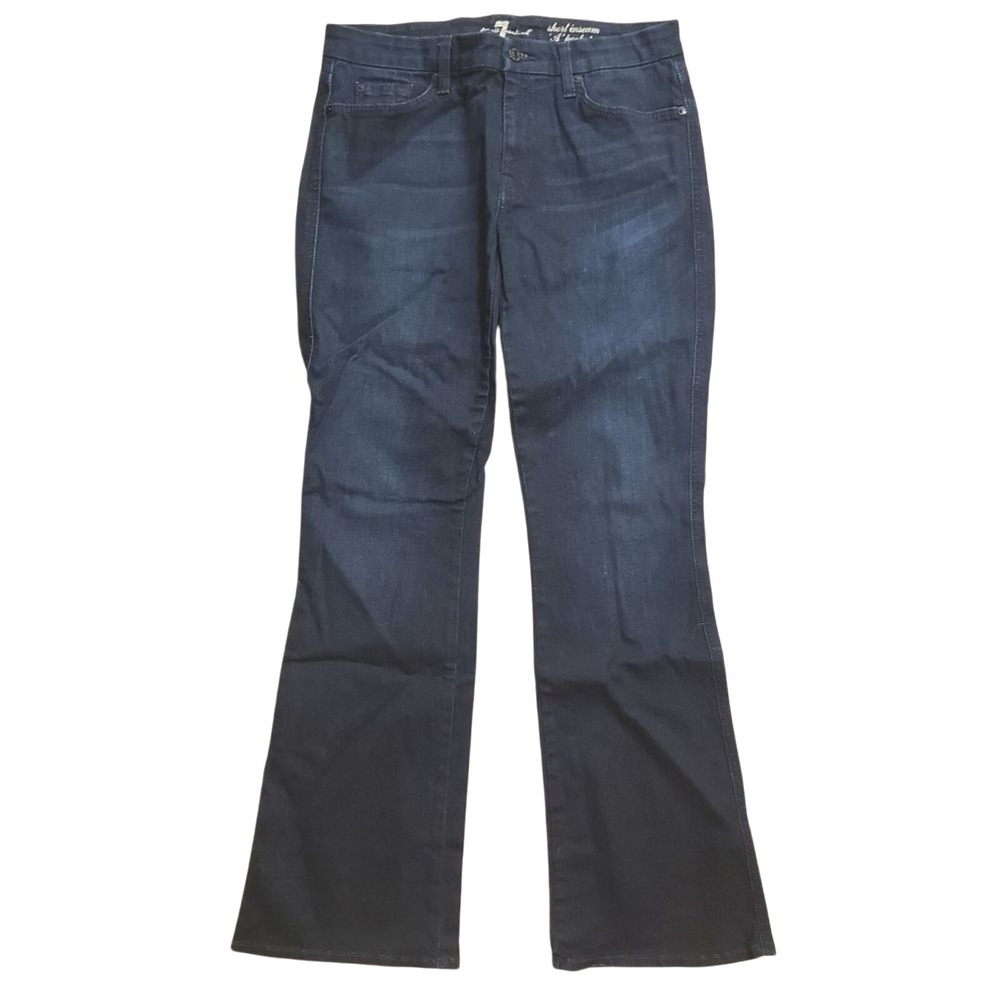 7 For All Mankind Womens 31 Short A‎ Pocket Denim Flare Boot Jeans